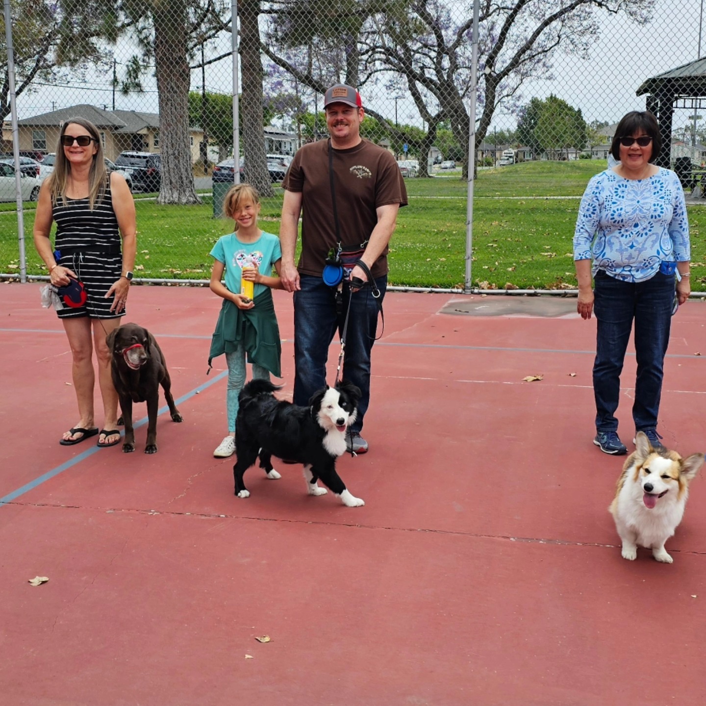 Class group photo posted by Alex Macias Dog Training, in a park